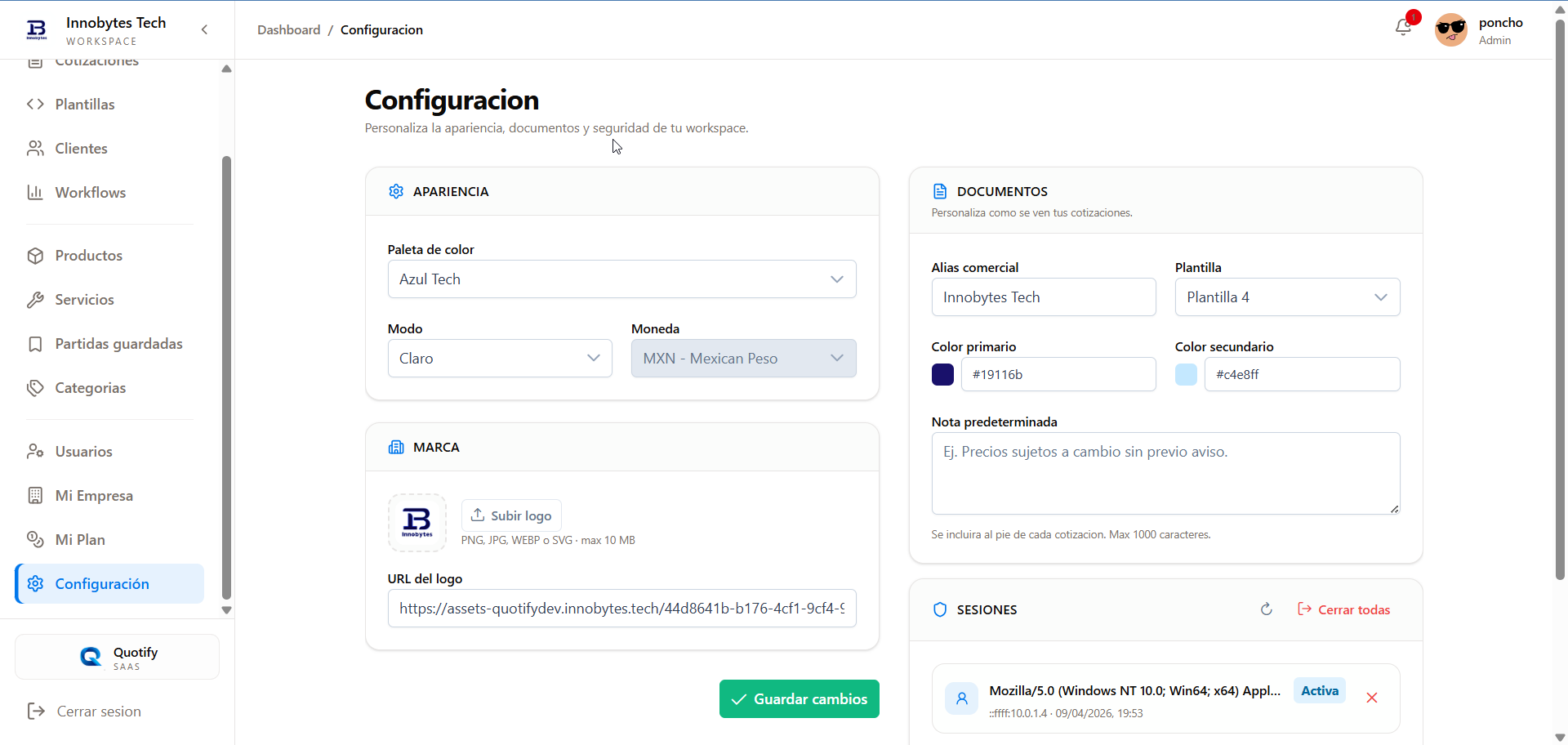 Quotify - Vista 15 de la aplicación