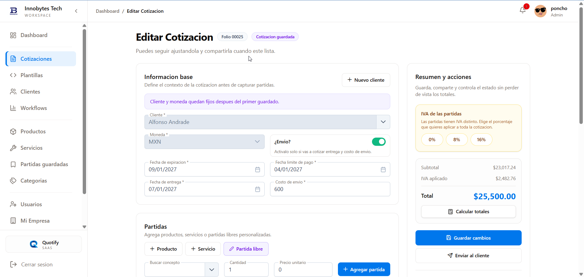 Quotify - Vista 5 de la aplicación